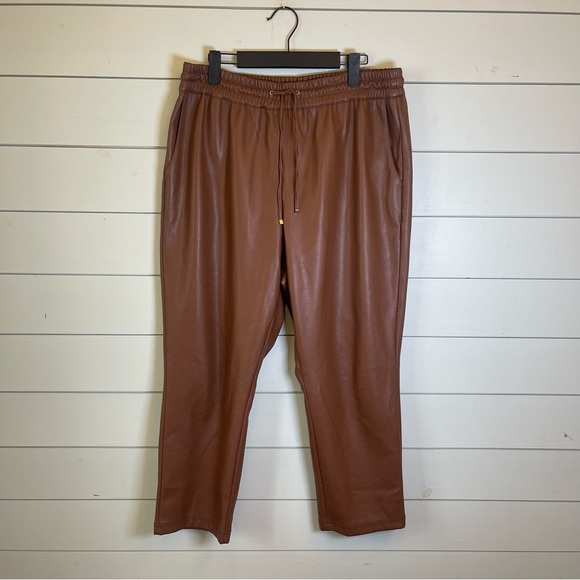 Marc New York Andrew Marc Pants - Marc New‎ York Andrew Marc light brown faux leather pants women's size large
